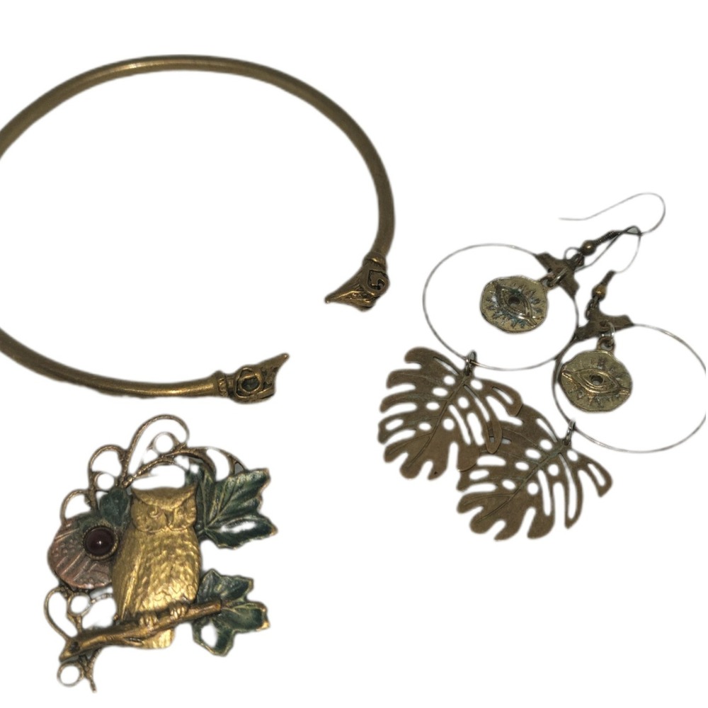 Copper-Tone/Possibly Copper Jewelry Lot  Unsigned VTG SKUJ150